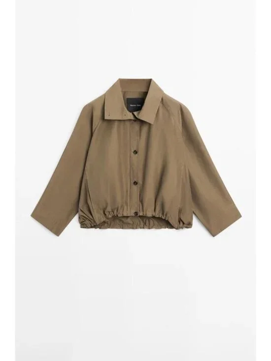 ZARA HIGH NECK BOMBER JACKET - Picture 5 of 7